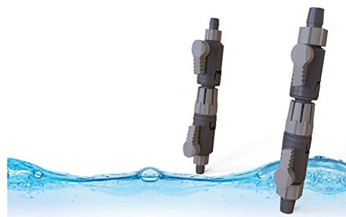 QANVEE K16/22 Aquariumschlauch mit Schnellentriegelung, Ventilanschluss, Adapter für Aquarium-Filteranschluss