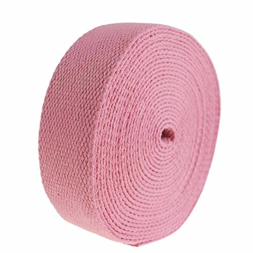 5m Gurtband 25mm 100% Baumwolle Gurtbänder Tragegurt Taschengurt Variantenwahl, Größe:25 mm | 2.6 mm, Farbe:rosa