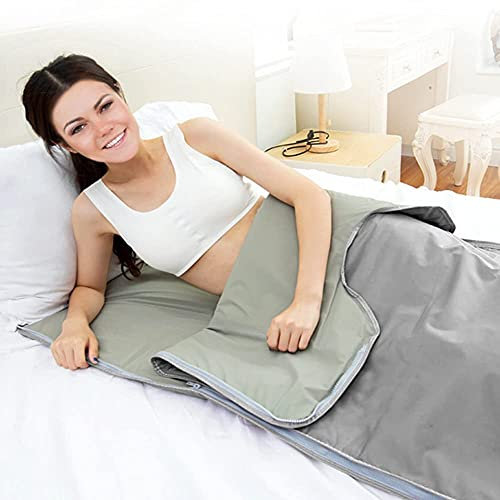 Couverture De Sauna Infrarouge Oxford Avec Fermeture À Glissière, Couverture Chauffante Pour Sauna À Infrarouge Lointain (FIR) Numérique À 2 Zones, Appareil De Beauté Pour Spa À Domicile