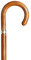 Segorbina de bastones Gehstock mit gebogenem Holzgriff, leicht 0,3 kg, Höhe 92 cm (Braun, 570)