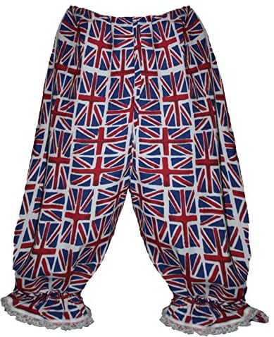 Grandes partidarios británicos GB Union Jack Union Flag Queens Jubille Fancy Dress Bloomers [S-M]