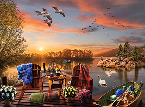 Buffalo Games - Darrell Bush - Frühstück am See - Puzzle 1000 Teile