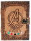 C CUERO Avengers Marvels Logo Thanos Stone Embossed Vintage Leather Sketchbook Journal Writing Notebook for Men & Women Leather Bound Notebook Daily Notepad 7x5 Inches