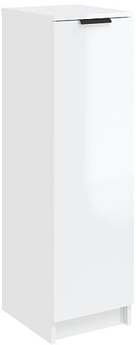 vidaXL Schuhschrank Schuhregal Schuhablage Schuhständer Schuhaufbewahrung Schuhtruhe Schuhorganizer Flurschrank Hochglanz-Weiß 30x35x100cm Holzwerkstoff