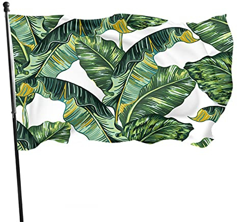 Palm Tree Garden Flag 3 x 5 FT Tropical Jungle Leaf Summer Hawaii Exotic Beach Pflanzen Natur Polyester Yard Flags Haus Terrasse Rasen Indoor Outdoor Grußbanner
