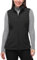 33,000ft Women's Softshell Full Zip Gilet Fleece Lined Windproof Vest Outerwear Lightweight Sleeveless Jacket for Running Hiking Golf Black 3XL/UK22