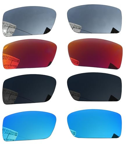 Acefrog 4 pares de lentes polarizados de repuesto para gafas de sol Oakley Gascan OO9014, ajuste perfecto, inastillables, antiarañazos, paquete económico