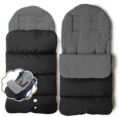Chancelière universelle pour poussette, confortable, chaude, couvre-jambe pour l’hiver, coupe-vent, sac de couchage, housse de siège en coton pour poussette