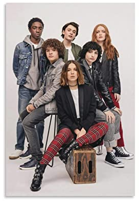 RAAMKA Leinwandplakat Senza Cornice Strade Matarazzo Caleb McLaughlin Finn Wolfhard Noah Schnapp Stampa quadri per soggiorno Camera da letto Decorazione 60x90cm