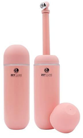 ZEY LUXE Bidet portatile da viaggio, bottiglia Peri per la cura post-parto, spruzzatore portatile per donne e uomini, grande bottiglia per la pulizia dell'igiene personale, 380 ml, rosa