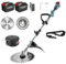 Akku Rasentrimmer mit Akku und Ladegerät, 3 in 1 rasentrimmer mit 2 Akku 4.0Ah, 18V Freischneider mit Unkrautbürste, 23 cm Schnittdurchmesser & Abnehmbare Stange, für Trimmer Garten
