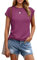 AirMood Maglietta da Donna Estiva Casual con Maniche ad Aletta, Viola, M