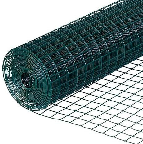 Paladian Grillage Acier gainé de Plastique - Maille carrée 25mm en PVC - Grillage Cloture Volaille ou Jardin - Taille 50cm x 25m - Multi Usage et Résistant - Marque Française