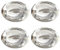 Juego de 4 portavelas de cristal transparente, varias formas, adecuados para velas de té de 4 cm de diámetro (redondas)