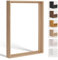 Bildershop-24 Schattenfugenrahmen FLEXI in Eiche Natur (Dekor) 100x150cm für Leinwandbilder und Keilrahmenbilder bis 4 cm Tiefe