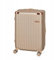 BETLEWSKI - Mittelgroß Koffer Hartschale - Reisekoffer mit 4 Rollen - Leicht Hartschalenkoffer ABS Rollkoffer mit Schloss - Größe 66 cm x 42 cm x 25 cm 63 Liter – Champagne