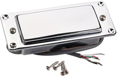 RuiJOTWAT Mini Humbucker LP Guitar Neck Bridge Pickup pour Les Paul, Echo Organ, Cigar Box Guitar-Chrome