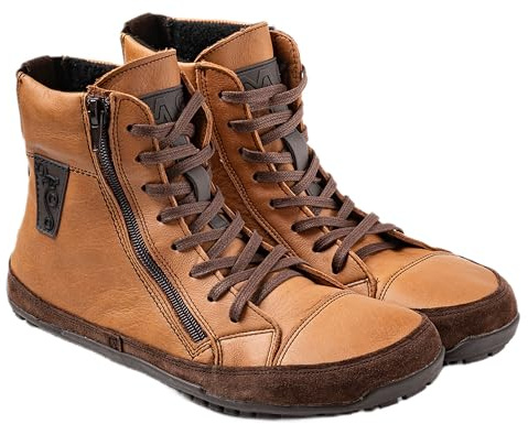 Magical Shoes Barfußschuhe gefüttert für Damen & Herren, Schnürstiefel, Stiefel Winter, minimalistische Halbstiefel, Barfußstiefel, Lederschuhe, Winterschuhe, Minimal Boots, Alaskan