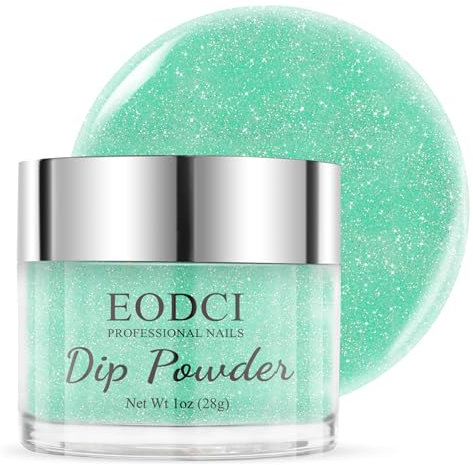 EODCI Nail Dipping Powder Set, Grün Glitzer Nagel Tauchpulver, Nagel Pulver für Nail Art, Dip Pulver Powder French Nails Nägel Selber Machen Set Geschenke für Frauen