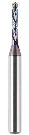SpeTool Fresa de ranura en espiral de 8 mm, eje de compresión, 4 mm, diámetro de corte, 20 mm, longitud de corte, fresa en espiral, fresa de ranura con revestimiento TAC CNC para fresadora de madera,