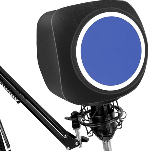 Microphone Isolation Ball, Microphone Isolation Shield Pop Filter for Microphone for Noise and Reflection Reduction, Sound-Absorbing Foam Cover for Recording Studios, Singing, Live Stream