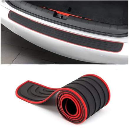 WUDIJING Stoßstangenschutz aus Gummi für BMW 5 Series Gran Turismo (F07) 2009-2013, Flexibler Ladekantenschutz Gummi Kratzfestes Zubehör für Die Heckstoßstangenschutzleiste,B-7 * 90cm