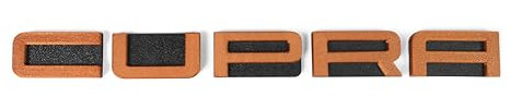 Ricreo Buchstaben für Kühlergrill, kompatibel mit Seat und Cupra – Originaler Stil, Bronze/Kupfer mit doppelseitigem Aufkleber für Kühlergrill, personalisierte Buchstaben mit Schriftzug Cupra Emblem