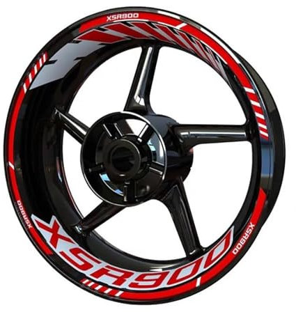 KJHOPY Decalcomanie adesive magnetiche Accessori Moto Adesivi per Ruote Cerchio Riflettente Decalcomanie Impermeabili per Moto per Y&amaha Xsr 900 700 Xsr900 Xsr700(Style 10)