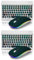 Confezione da 2 tastiere e mouse Bluetooth ultra sottili, portatili, ricaricabili, retroilluminati a 7 colori, per Apple iPad, iPhone, tablet Samsung, iPhone, smartphone iOS, Android, Windows, tasti