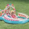 Outdoor Inflatable Swimming Pool with Slide for Children - Garden Paddling Pool with Kids Toys - Water Play Center with Water Sprinkle (295 x 191 x 130cm)