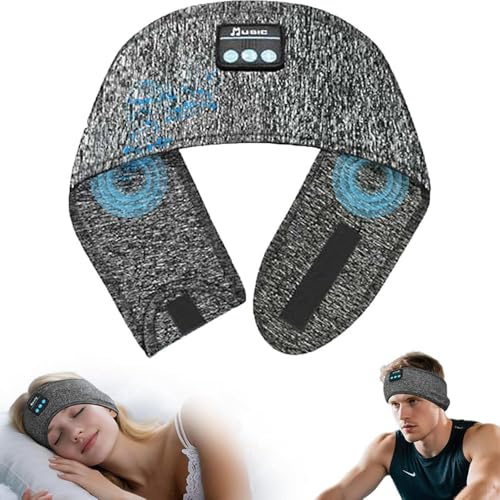 YiYunTE Sleep Headphones Headband, Bluetooth Sleep Eye Mask Headphones, Noise Cancelling Sleeping Headband Earphones with Type C, Sleeping Headphone Gadgets Gifts for Women Men Relaxation Meditation