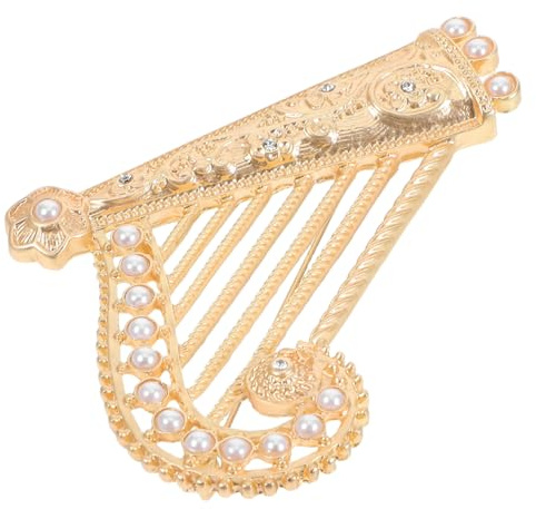 LALADEFIEE Broche Instrument à Cordes Alliage Solide Épingle à Revers Femme pour Décoration de Costume Accessoire Unique et Cadeau Imprimé pour Vêtements Féminins