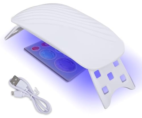 OFFAXE UV Lampe für Harz 36W Mini Tragbare USB mit 12 LEDs Faltbar, Kompatibel mit Epoxidharz und UV Harz für Resin Art Basteln Modellbau