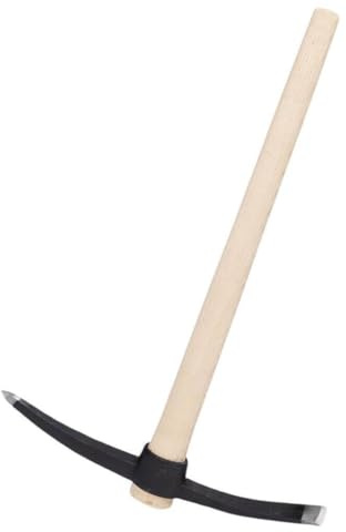 Galaflor - Kreuzhacke 3 kg - Spitzhacke mit 95 cm Eschenstiel - Gartenhacke | Geschmiedeter Stahl für harte, steinige Böden - Flachhacke zum Wurzeln schneiden - Picke zum Erde lockern