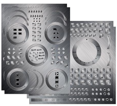4 Silver Oven Temperature Stickers Replacement, Heat Resistant Oven Dial Labels for Microwaves and Air Fryers, Cooker Marking knob Symbols for Kitchen Restoration (Flame & Oven Temperature)