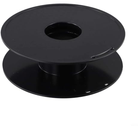 Empty Cable Reel Drum 200mm Diameter ABS Plastic Lightweight Storage Organizer for Christmas Lights, Rope Leads, Ethernet Cables and Filament Wires, Black