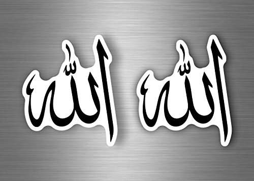Akacha 2X Aufkleber wandtattoo Bismillah besmele Islam Allah arabosch türkiye r5