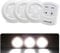 Fosmon Kabellose LED-Spots mit Fernbedienung – LED-Unterschrank-Beleuchtung (5700 K) – LED-Lampen für Küche, Schrank, Theke, Dachboden oder Keller – Set mit 3 Spots + 1 Fernbedienung
