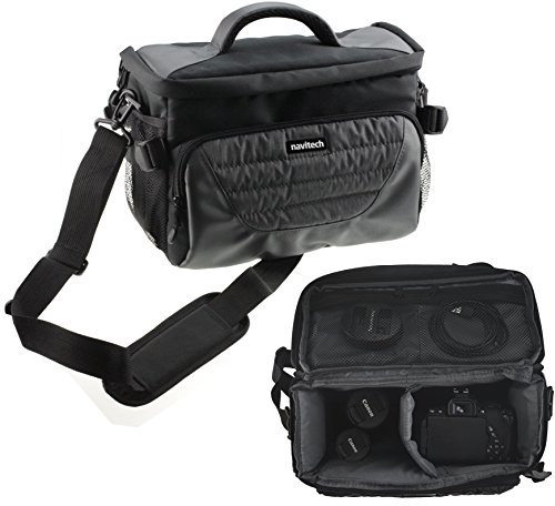 Navitech Grey and Black Camcorder Case with Carry Strap Compatible with the SONY PXW-Z90