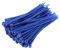 Small Blue Cable Ties, 100mm x 2.5mm, Pack of 100, 4 Premium Nylon Zip Ties, Plastic Tie Wraps- Self Locking, Small Nylon Zip Ties, Secure Self-Locking Mechanism, for Home, Garden, Office and DIY
