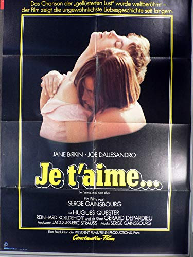 Je t'aime Jane Birkin - Serge Gainsburg - Filmposter A1 84x60cm gefaltet