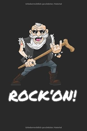 Rock On Notizbuch: Heavy Metal Notizheft A5 blanko Malbuch Notizblock für Metalhead Journal Skizzenbuch Geschenk für Metal Dad Heft Zeichenbuch