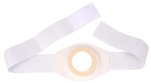 HEALLILY 2Pcs Bauch Herniengürtel Elastische Stoma Bauch Bauch mit Atmungsaktiven Stoma Öffnung für nach Kolostomie Ileostomie Gesundheitswesen Beige