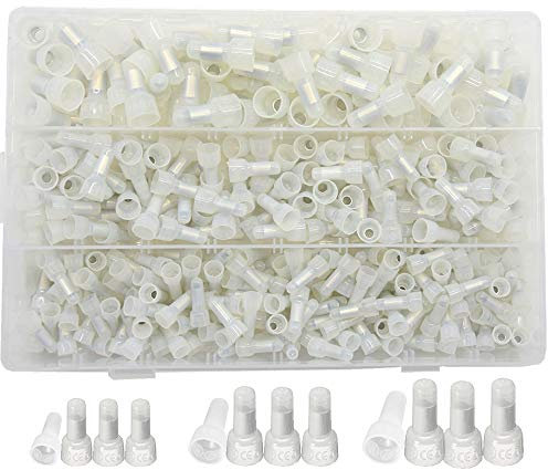 Yosawo 430 Stück Nylon Kabelendverbinder Geschlossenen Crimpklemme Anschlussklemme 0,5-6mm² (NLM)