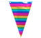 Boland - Cadena de banderines Gigante, 10 Metros de Largo, Cadena de banderines, Guirnalda de plástiCo, deCoraCión Colgante, Carnaval, Fiesta de Disfraces, Cumpleaños, Fiesta Infantil