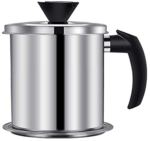 Großes Saucen-Sieb Fettabscheider Premium 304 Edelstahl Sauciere Suppe Fettabscheider für gesundes Kochen - reduziert Fettaufnahme (1,3 l/1,8 l) (1,3 l) (1,3 l)