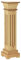 vidaXL Support Pilier Classique Carré pour Plantes Couloir Terrasse Chambre à Coucher Lieu du Mariage Extérieur Bois Clair 17x17x66 cm MDF