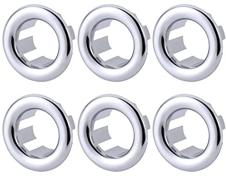 ARCORA 6pcs Anneau de Débordement d’Évier Couvercle Anneau de Trop-plein de Lavabo Salle de Bain