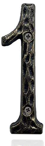 YICC Numeri civici in ghisa martellata, 14 cm