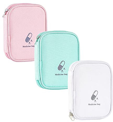 Belvanr Medizinische Aufbewahrungstasche 3 Stück Medikamententasche Unterwegs Klein Tasche Erste Hilfe Set Reiseapotheke Tasche Medizinische Notfalltasche Tragbare Erste-Hilfe-Taschen,Leer,für Outdoor